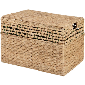 Vase Storage Bin With Lid and Asterisk Pattern Around