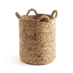 High Round Water Hyacinth Woven Basket