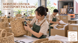Moisture inspection and suitable export packaging help protect natural fibre products throughout international transport.